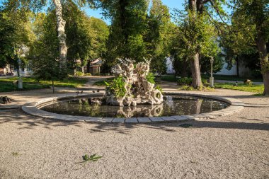 İSTANBUL, TURKEY - 11 Eylül 2017: Sultan Ahmet 'in Sultan Ahmet Parkı' ndaki anıtmezarının görüntüsü.