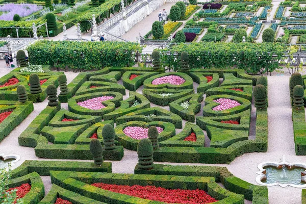 Villandry Francia Septiembre 2019 Este Fragmento Parte Los Jardines Ornamentales —  Fotos de Stock