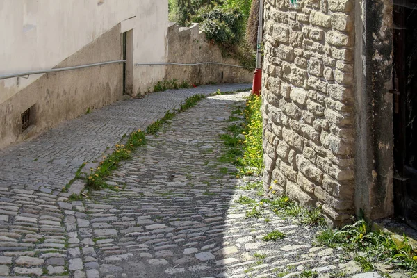 Kutna Hora Czech Kwiecień 2012 Jest Brukowana Stroma Ulica Starego — Zdjęcie stockowe