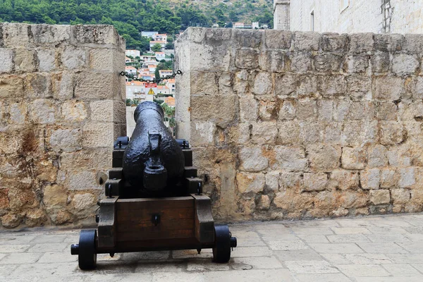 Dubrovnik Croatia September 2016 Old Cannon Combat Position Loophole Fort — Stock Photo, Image