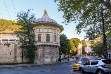 VALENCIA, İSPA - 18 Mayıs 2017 Katedralin ana kapısının Barok cephesinin bir parçası..