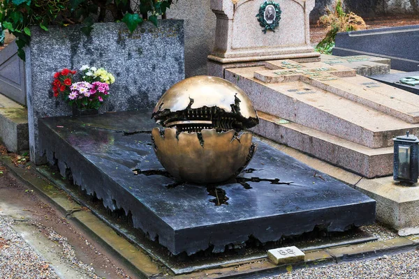 Milán Italia Mayo 2018 Esta Una Las Lápidas Del Cementerio — Foto de Stock
