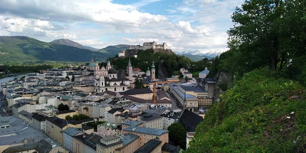 Salzburg Austria Maggio 2019 Vista Panoramica Sulla Città Vecchia Sul — Foto Stock
