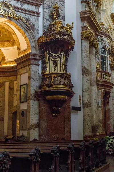 Vienna Austria May 2019 Pulpit Baroque Style Karlskirche — Stock Photo, Image