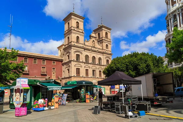 Murcia Espagne Mai 2017 Est Place Église Saint Domingue Dans — Photo