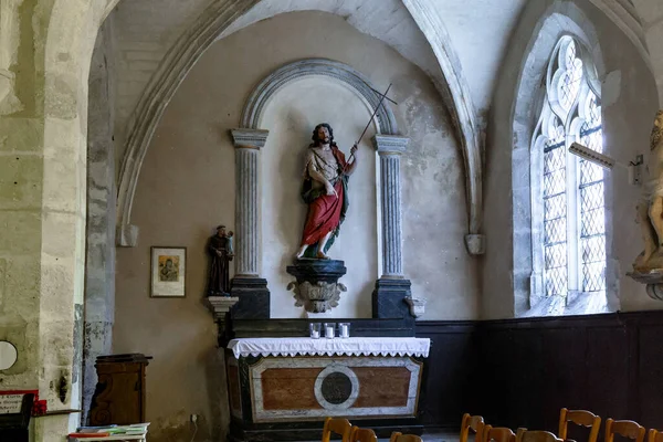 Giverny France August 2019 Chapel Altar Sculpture John Baptist Church — Stock fotografie