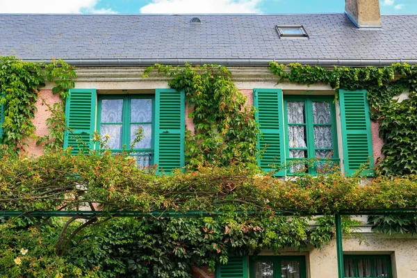 Giverny France August 2019 Fragment Facade Country Estate Museum Impressionist — Stock Photo, Image