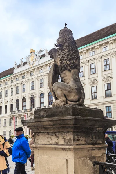 Vienna Österrike Maj 2019 Detta Figuren Ett Heraldiskt Lejon Der — Stockfoto
