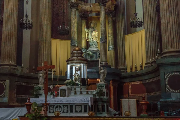 Barcelona España Mayo 2017 Este Altar Mayor Barroco Iglesia San — Foto de Stock