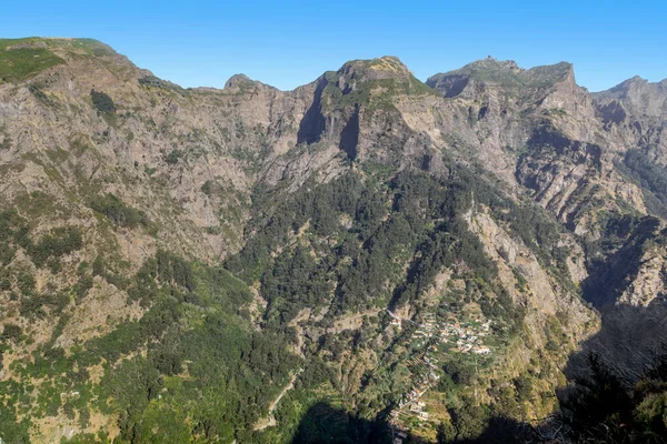Madeira Portugal August 2021 View Slopes Valley Nuns Small Settlement — Stock Photo, Image