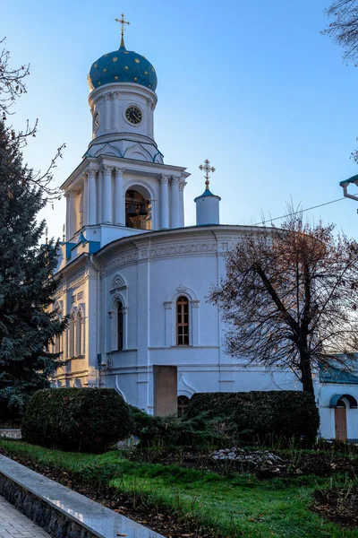 Svyatogorsk Ucrania Octubre 2021 Esta Iglesia Intercesión Con Campanario Svyatogorsk — Foto de Stock