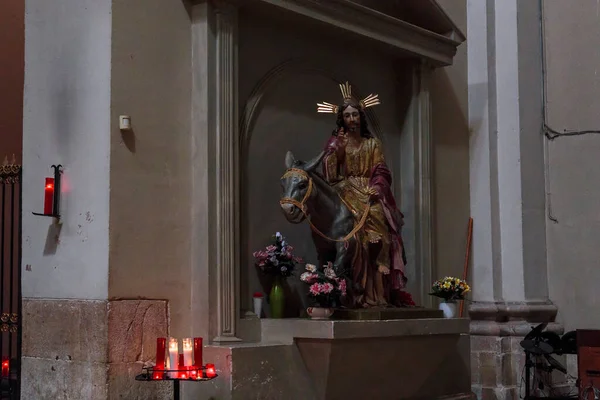 Barcelona Spain 2017 이것은 아우구스티누스의 바로크 교회에 예수의 조각상 예배당의 — 스톡 사진