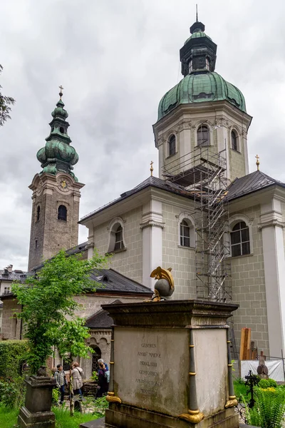 Salzburg Áustria Maio 2019 Esta Uma Igreja Mosteiro Cemitério Abadia — Fotografia de Stock