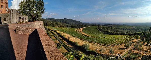Castello Brolio Italia Settembre 2018 Questo Panorama Unico Della Toscana — Foto Stock