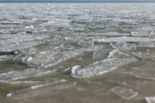 Ice Sludge Azov Formed Due Unusually Strong Frosts Area — Stock fotografie
