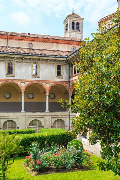 Milano Italia Maggio 2018 Tratta Chiostro Dell Monastero Benedettino Medievale — Foto Stock