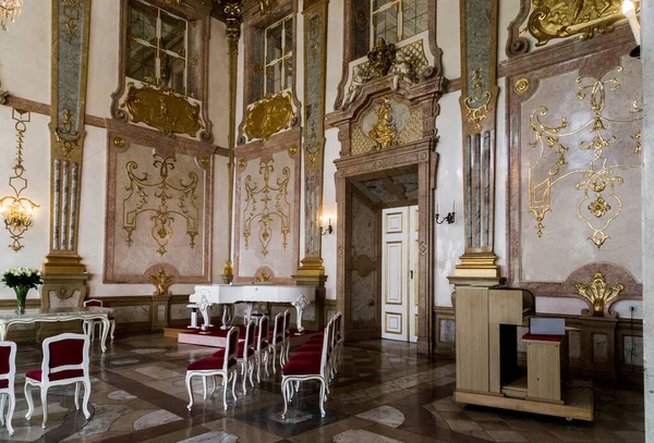 Salzburg Áustria Maio 2019 Este Fragmento Salão Mármore Interior Palácio — Fotografia de Stock