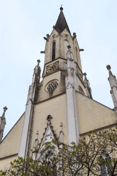 Мельк Австрия Мая 2019 Года Башня Часами Церкви Успения Пресвятой — стоковое фото