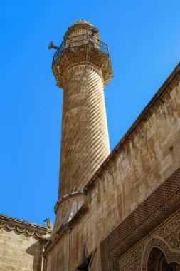 MARDIN, TURKEY - 10 EKİM 2020 Burası Kasym Tugmaner camiinin minaresi.