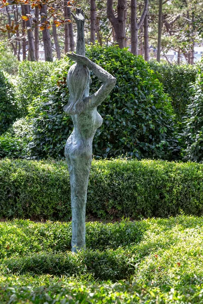 Etretat France September 2019 Modern Sculpture Spring Garden Impressions Etretat — Photo