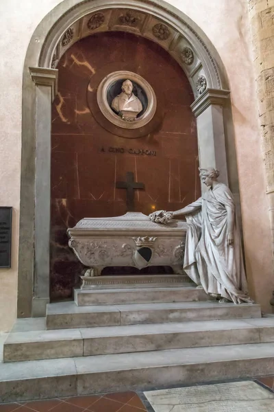 Florence Italy September 2018 Monument Grave Historian Gino Capponi Basilica — Foto de Stock