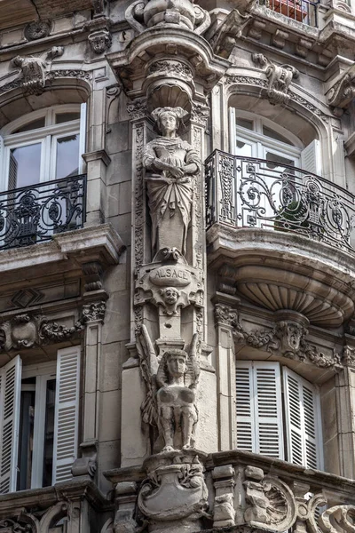 Rouen France August 2019 Architectural Decorations Facade One Art Nuovo — Photo