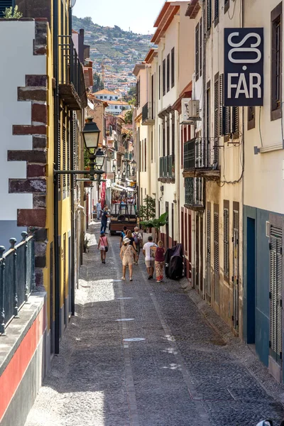 Funchal Portugal August 2021 Santa Maria Street Oldest Surviving District — Foto de Stock