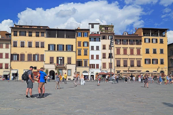 Florence Italy September 2018 Historic Building Medieval Santa Croce Square — Stok fotoğraf