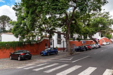 FUNCHAL, PORTUGAL - AUGUST 25, 2021: This is an entrance to old Quinta das Cruzes estate museum.