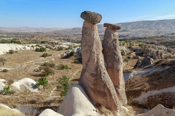 View One Valleys Cappadocia Fabulous Landscape Rocks Volcanic Origin — Stock Photo, Image