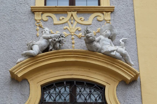Durnstein Austria May 2019 Baroque Decorations One Entrances Cloister Durnstein — Stock Photo, Image
