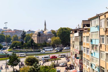 İSTANBUL, TURKEY - 10 Eylül 2017: Burası Aksaray ilçesinde yer alan Murat Paşa Camii (15. yüzyıl).