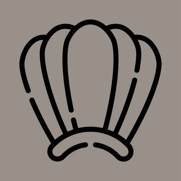 Icône Coquille Logo Illustration Vectorielle Graphique Avec Fond Gris Utilisation — Image vectorielle
