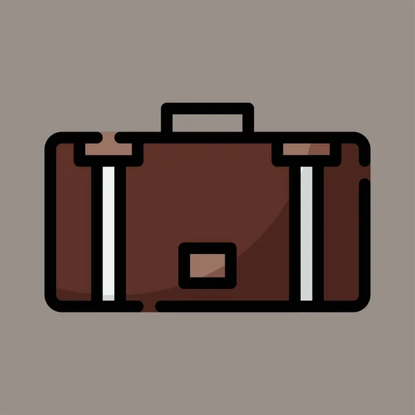 Suitcase Icon Logo Illustration Vector Graphic Gray Background Perfect Use — Vetor de Stock