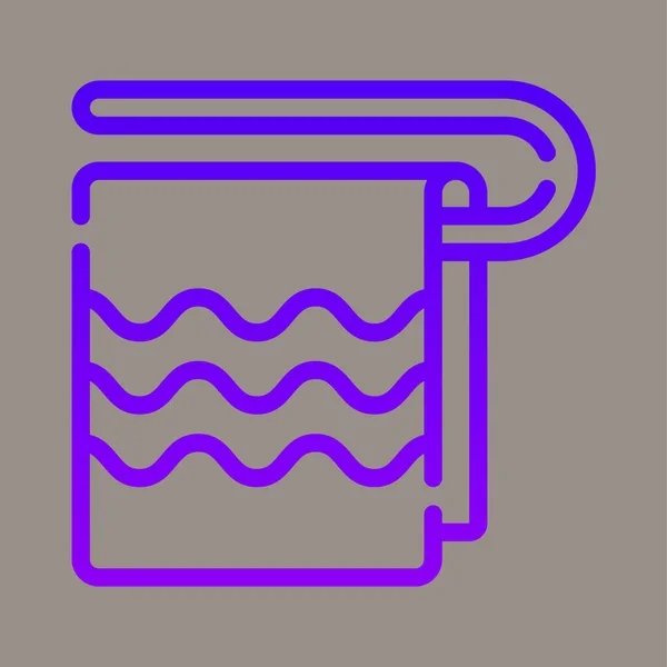 Havlu Simgesi Logo Illüstrasyon Vektör Grafiği Dalgalı Çizgi Ile Web — Stok Vektör