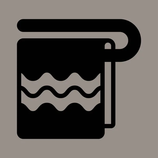 Towel Icon Logo Illustration Vector Graphic Wavy Line Perfect Use — ストックベクタ