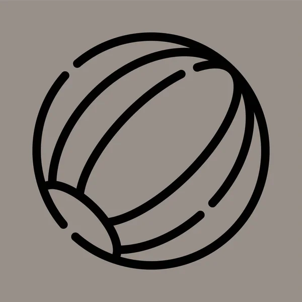 Пляжный Мяч Иконка Логотип Иллюстрации Векторной Графики Серым Фоном Perfect — стоковый вектор