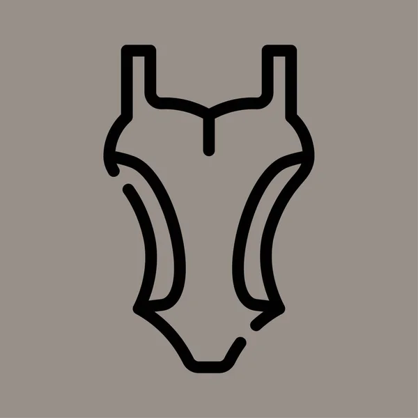 Icône Logo Illustration Vectorielle Maillot Bain Femme Isolé Avec Fond — Image vectorielle