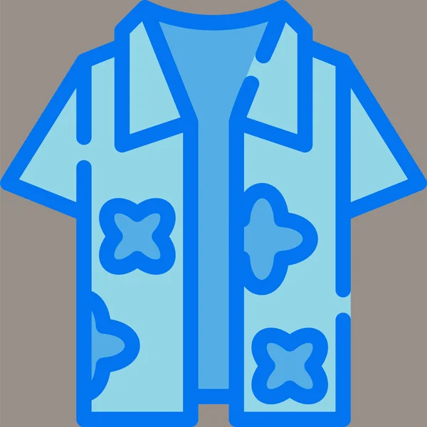Icona Logo Illustrazione Vettoriale Una Camicia Isolata Sfondo Grigio Camicia — Vettoriale Stock