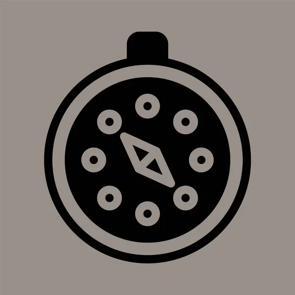 Compass Icon Logo Vector Illustration Isolated Gray Background Suitable Maps — 스톡 벡터