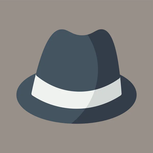 Εικονίδιο Λογότυπο Διανυσματική Απεικόνιση Ενός Καπέλου Καουμπόη Απομονωμένο Γκρι Φόντο — Διανυσματικό Αρχείο
