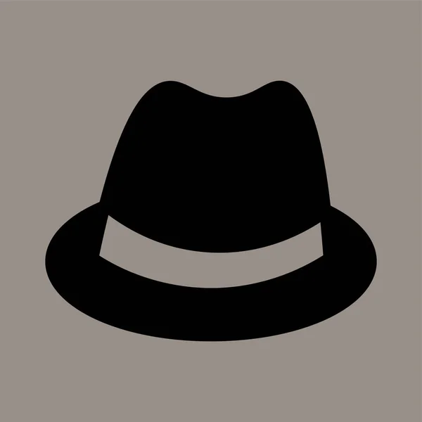 Εικονίδιο Λογότυπο Διανυσματική Απεικόνιση Ενός Καπέλου Καουμπόη Απομονωμένο Γκρι Φόντο — Διανυσματικό Αρχείο
