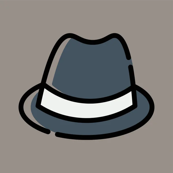 Icon Logo Vector Illustration Cowboy Hat Isolated Gray Background Suitable — Wektor stockowy