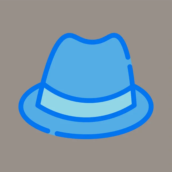 Icon Logo Vector Illustration Cowboy Hat Isolated Gray Background Suitable — 图库矢量图片