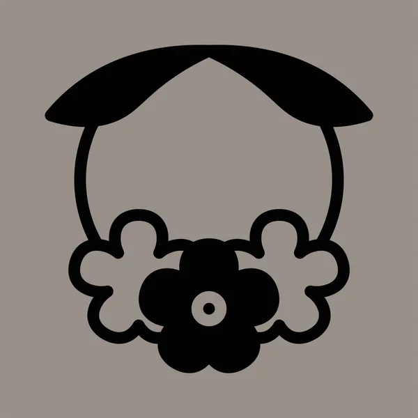Icône Logo Illustration Vectorielle Collier Fleurs Isolé Sur Fond Gris — Image vectorielle