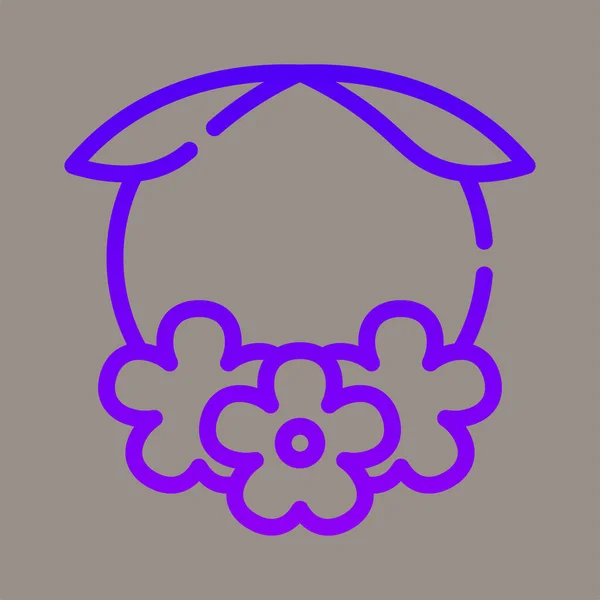 Symbol Logo Vektorillustration Der Blumenkette Isoliert Auf Grauem Hintergrund Geeignet — Stockvektor