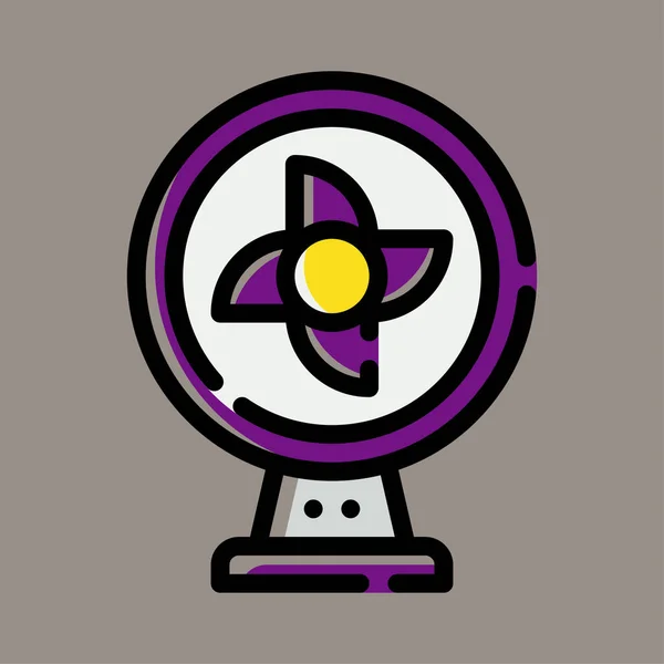 Икона Логотип Векторная Иллюстрация Вентилятора Сером Фоне Подходит Электроники Моделей — стоковый вектор