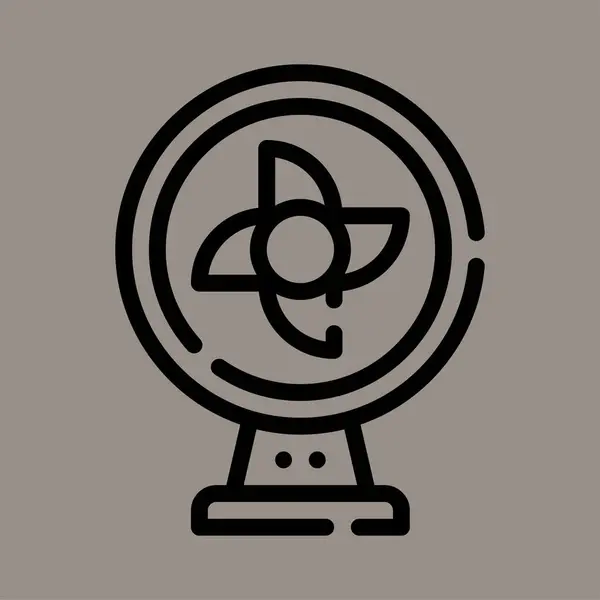 Піктограма Логотип Векторна Ілюстрація Вентилятора Ізольовані Сірому Фоні Підходить Електроніки — стоковий вектор