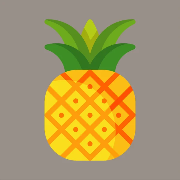 Pineapple Icon Logo Vector Illustration Isolated Gray Background Suitable Food — Stockvector