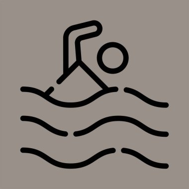 Icon, logo, vector illustration of swimming isolated on gray background. suitable for holidays, sports, swimming pools, patterns, designs and logos.